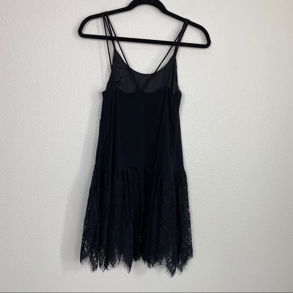 Lovers & Friends Black Lace Drop Hem Slip Dress - Picture 4 of 7
